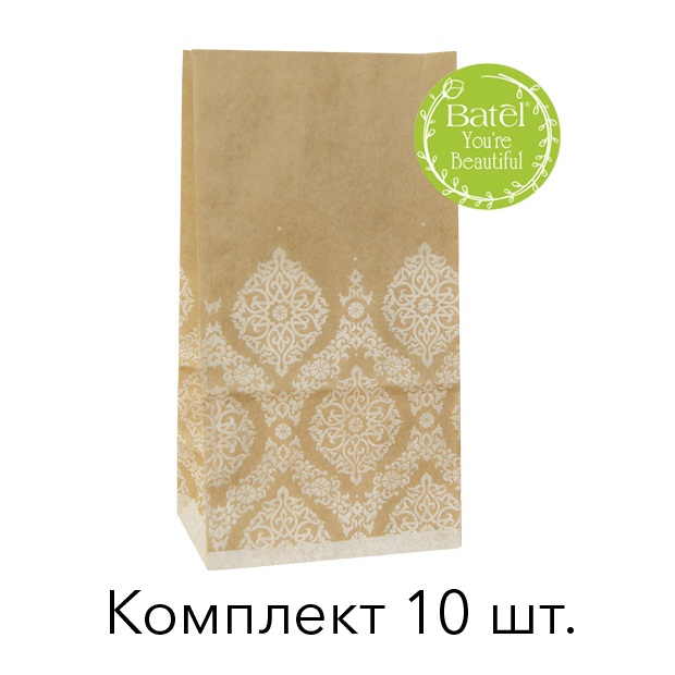 Крафт-пакет Winter с фирменным стикером You’re Beautiful – 10 штук