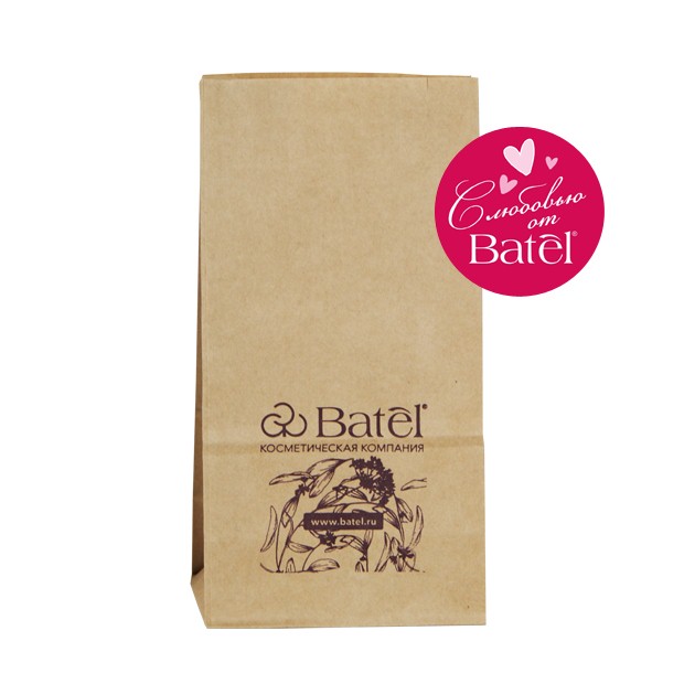 Крафт-пакет «Я выбираю Batel»фирменным стикером «С любовью от Batel»