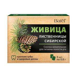 Смолка жевательная «Живица лиственницы сибирской»: применение, состав ...
